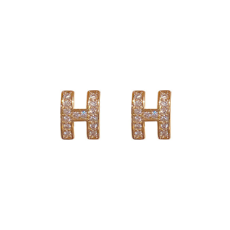 Wholesale Silver Needle Full Diamond Fashion Earrings